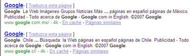 Error de Google EspaÃ±a
